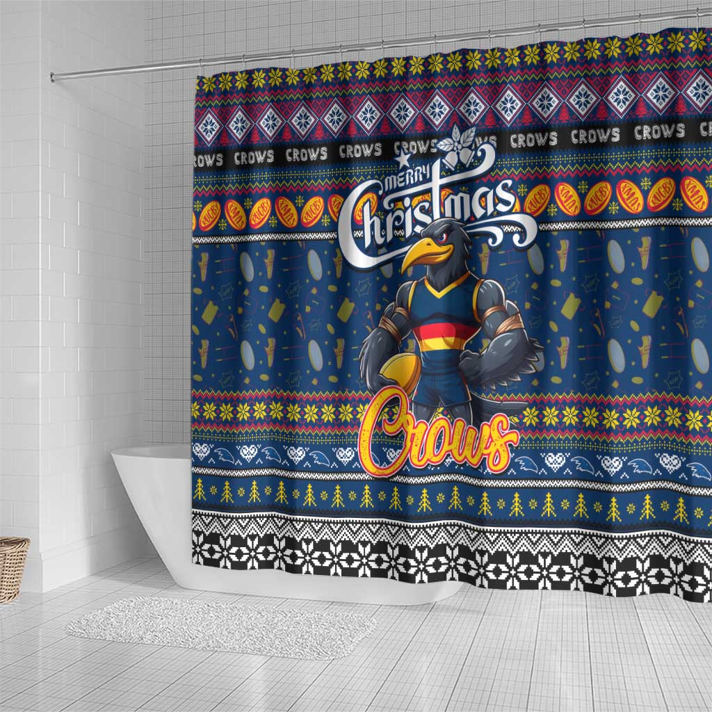 Crows Football Xmas Shower Curtain Australia AFL Mascot