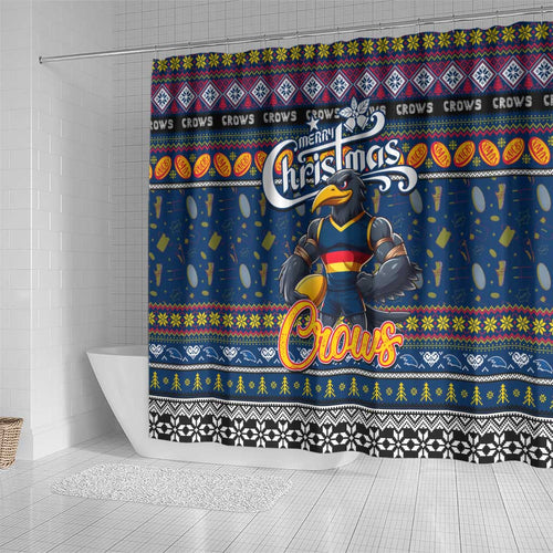 Crows Football Xmas Shower Curtain Australia AFL Mascot