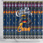 Crows Football Xmas Shower Curtain Australia AFL Mascot
