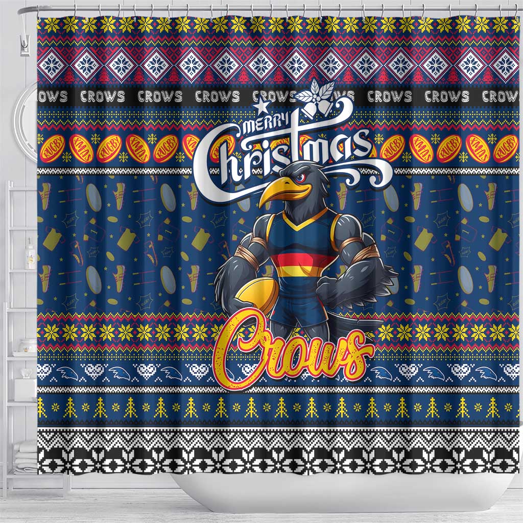 Crows Football Xmas Shower Curtain Australia AFL Mascot