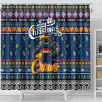 Crows Football Xmas Shower Curtain Australia AFL Mascot