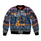 Personalized Crows Rugby Xmas Sleeve Zip Bomber Jacket Australia AFL Mascot