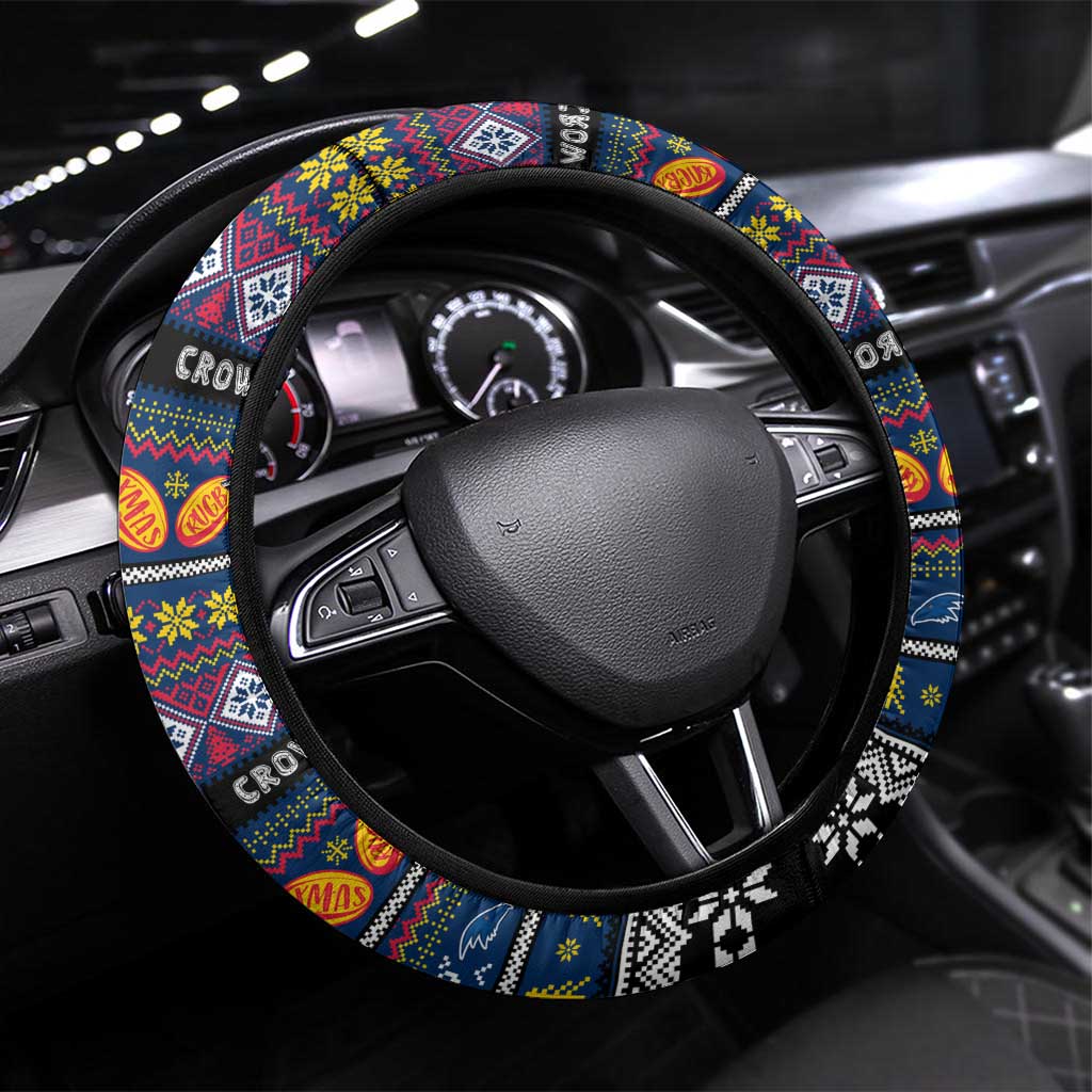 Crows Football Xmas Steering Wheel Cover Australia AFL Mascot