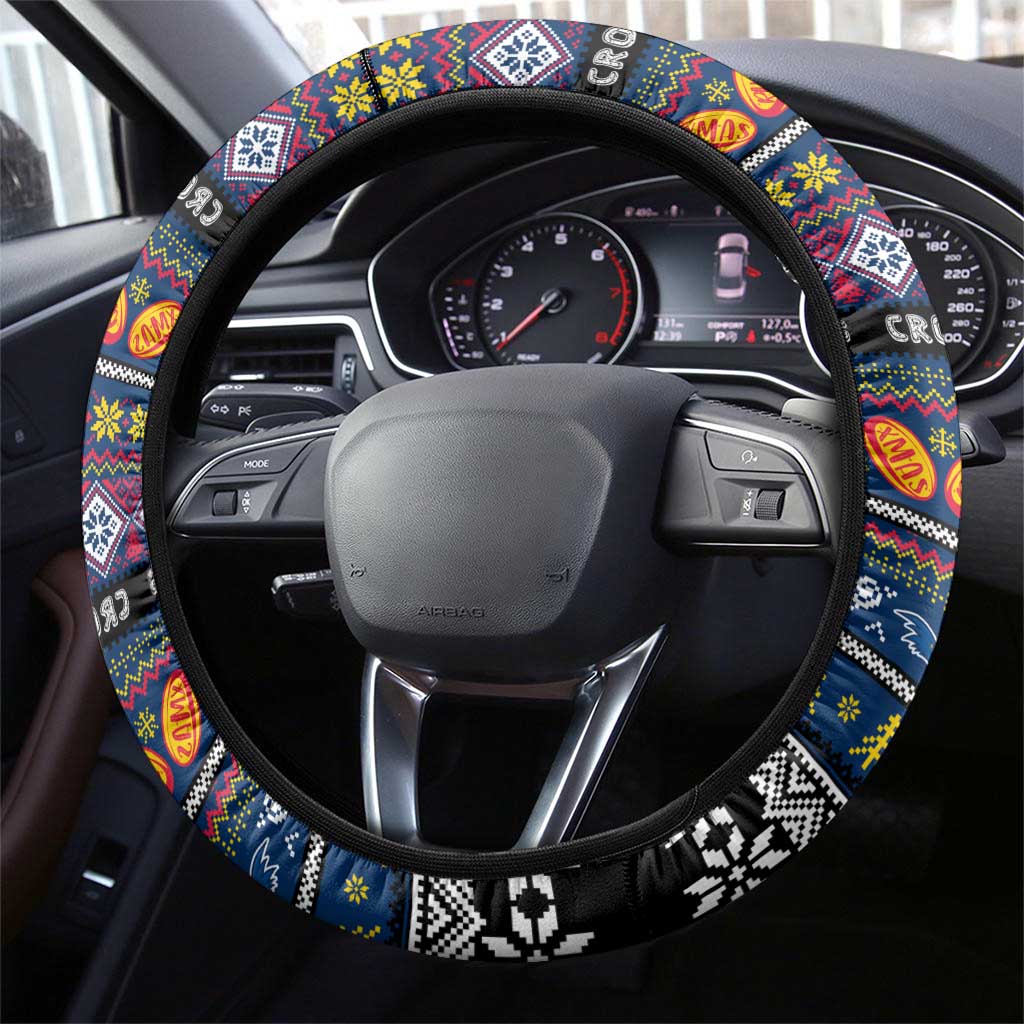 Crows Football Xmas Steering Wheel Cover Australia AFL Mascot