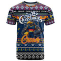 Personalized Crows Rugby Xmas T Shirt Australia AFL Mascot