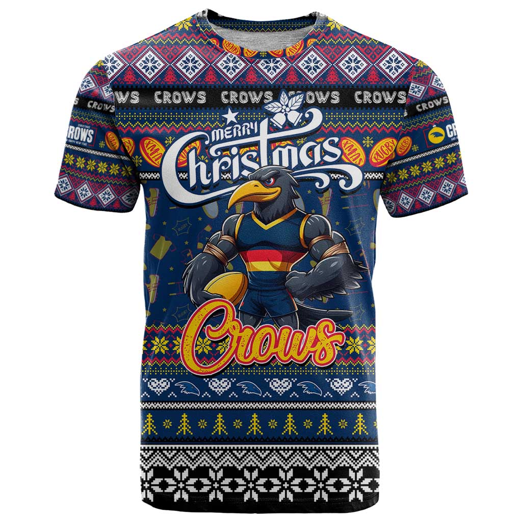 Personalized Crows Rugby Xmas T Shirt Australia AFL Mascot