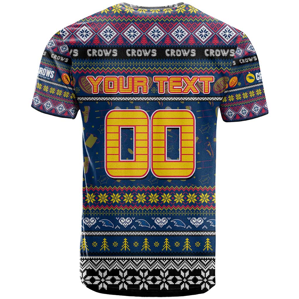 Personalized Crows Rugby Xmas T Shirt Australia AFL Mascot