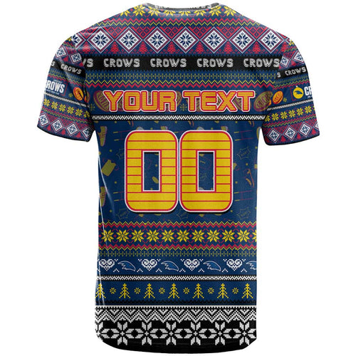 Personalized Crows Rugby Xmas T Shirt Australia AFL Mascot