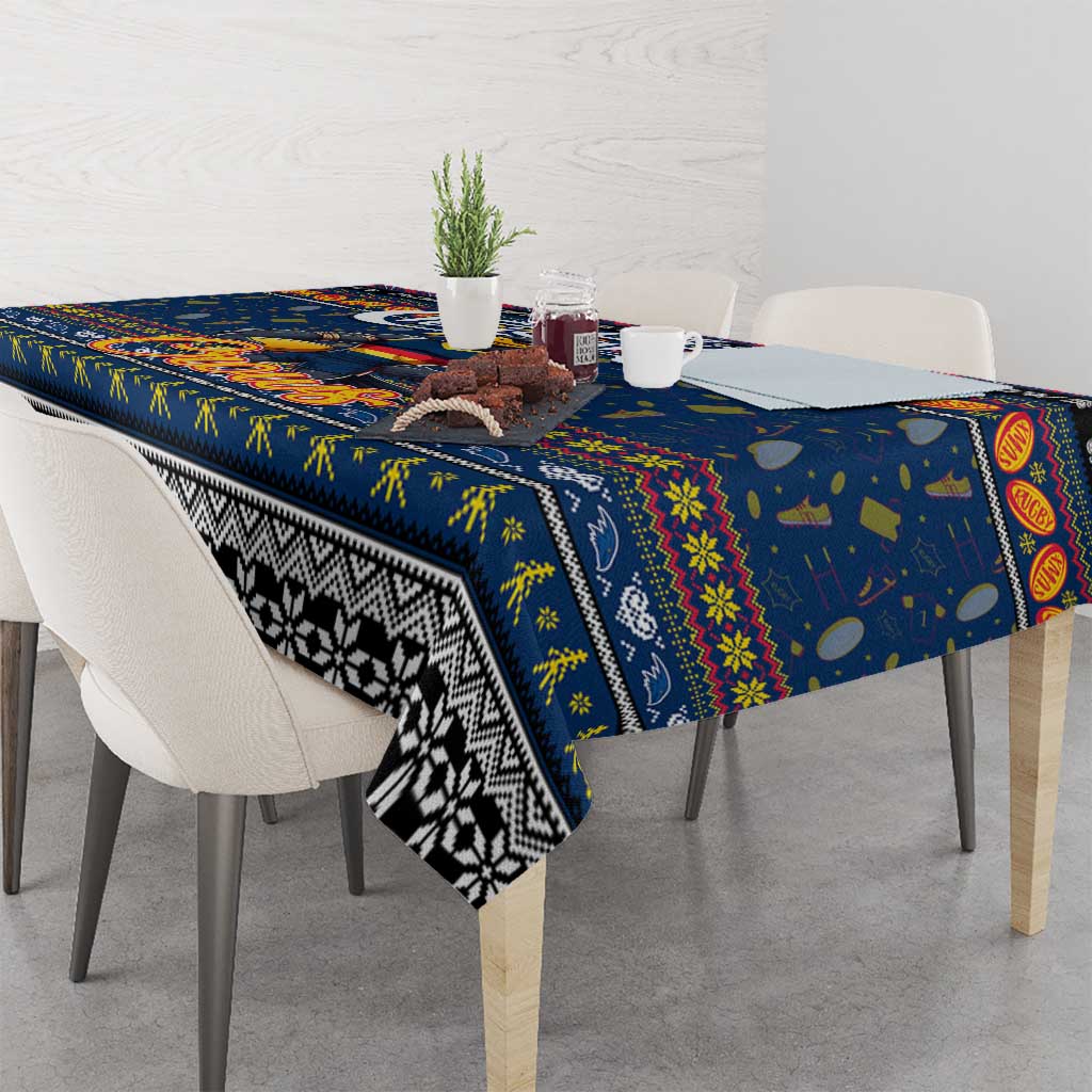 Crows Football Xmas Tablecloth Australia AFL Mascot