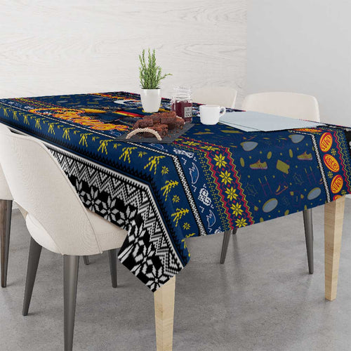 Crows Football Xmas Tablecloth Australia AFL Mascot