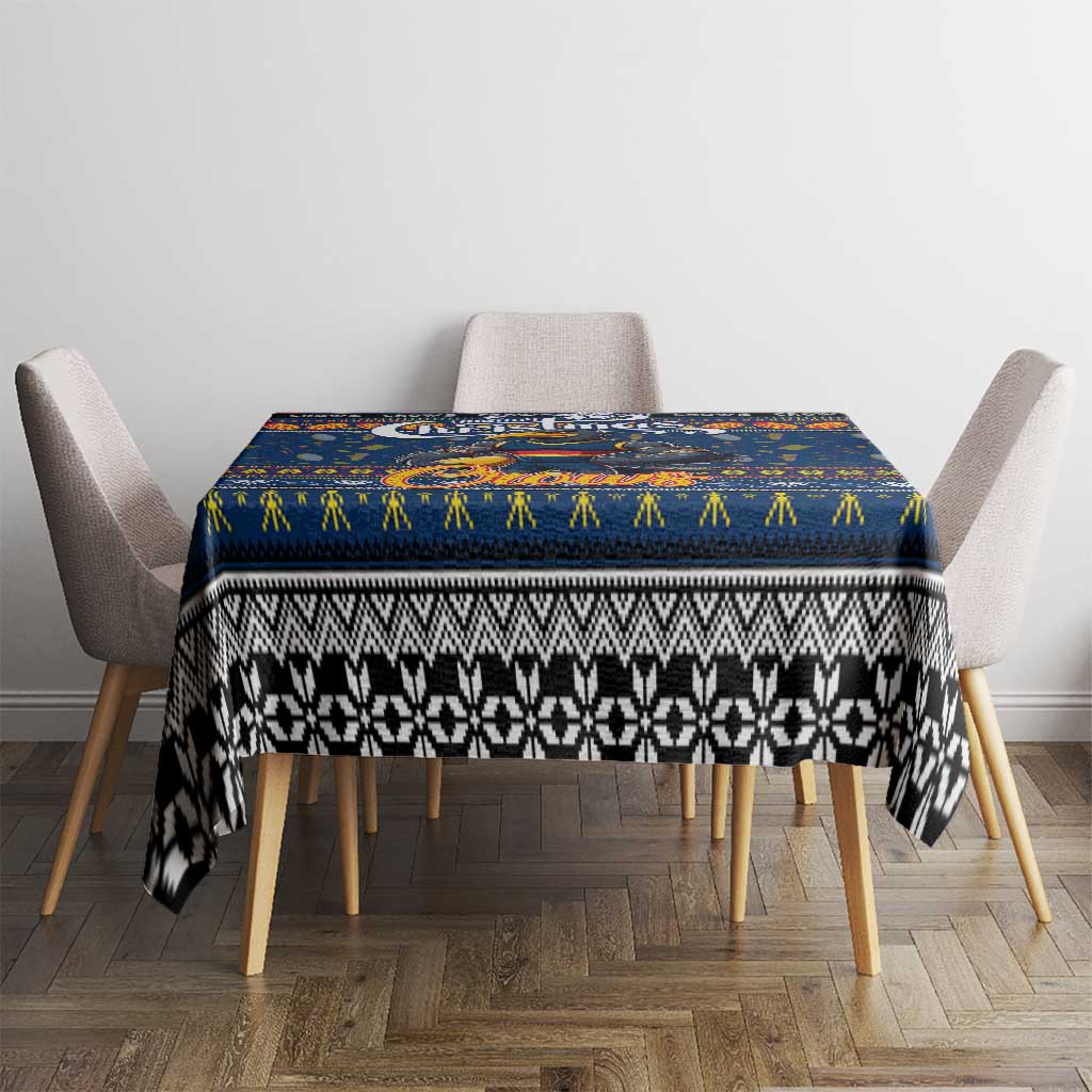 Crows Football Xmas Tablecloth Australia AFL Mascot