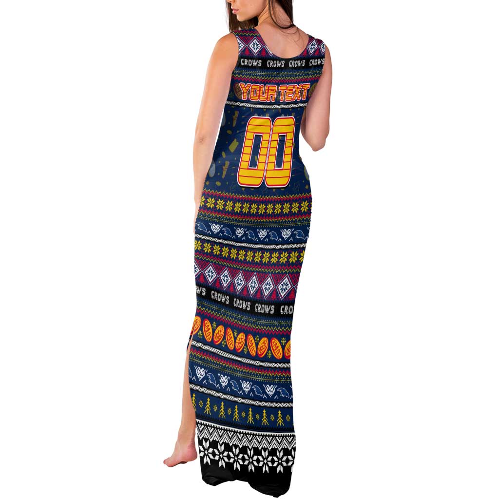 Personalized Crows Rugby Xmas Tank Maxi Dress Australia AFL Mascot