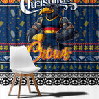 Crows Football Xmas Window Curtain Australia AFL Mascot