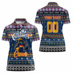 Personalized Crows Rugby Xmas Women Polo Shirt Australia AFL Mascot