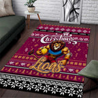 Lions Football Xmas Area Rug Australia AFL Mascot
