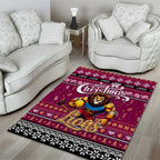 Lions Football Xmas Area Rug Australia AFL Mascot