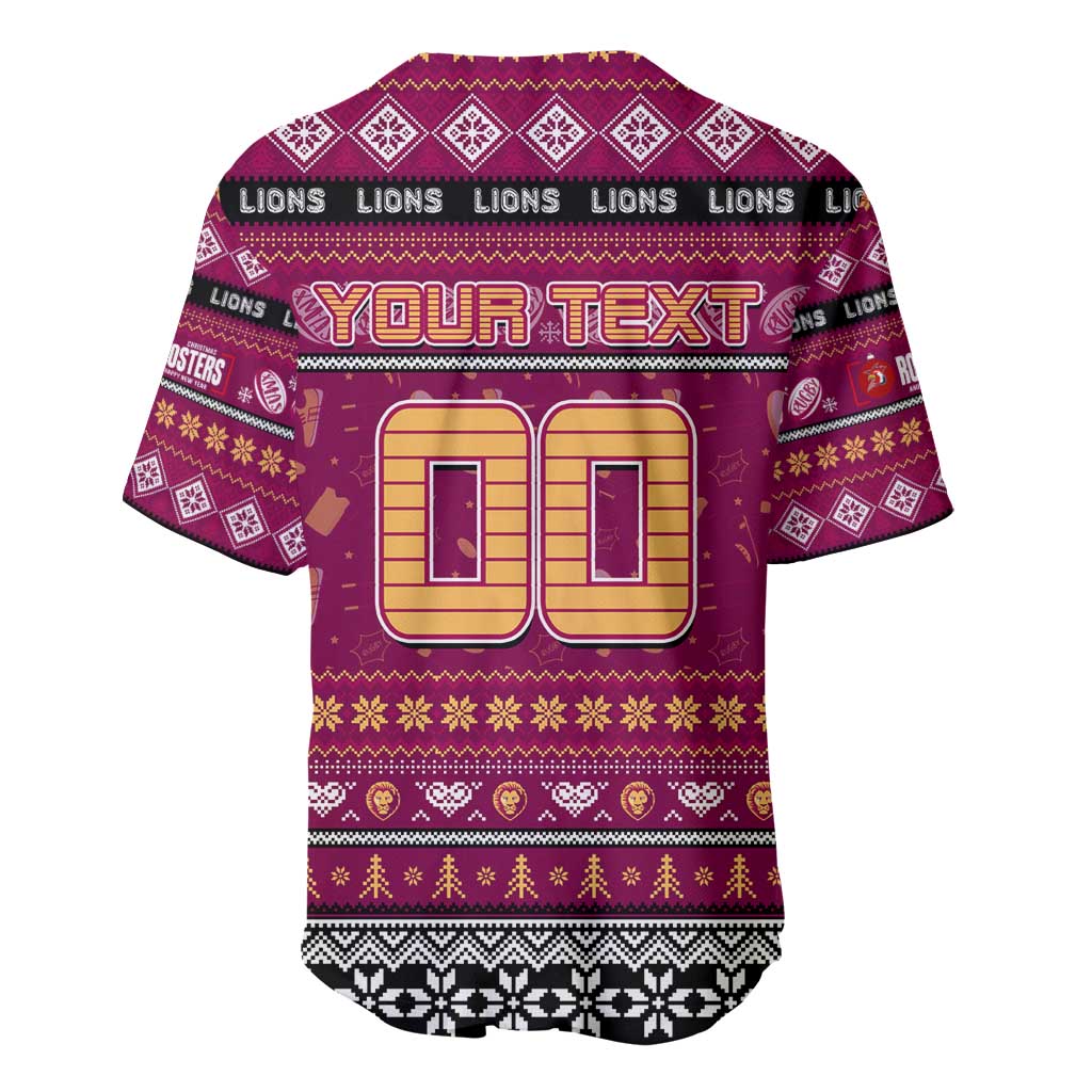 Personalized Lions Rugby Xmas Baseball Jersey Australia AFL Mascot