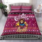 Lions Football Xmas Bedding Set Australia AFL Mascot