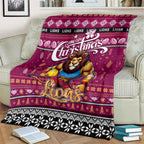 Lions Football Xmas Blanket Australia AFL Mascot