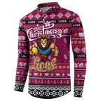 Personalized Lions Rugby Xmas Button Sweatshirt Australia AFL Mascot