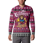 Personalized Lions Rugby Xmas Button Sweatshirt Australia AFL Mascot