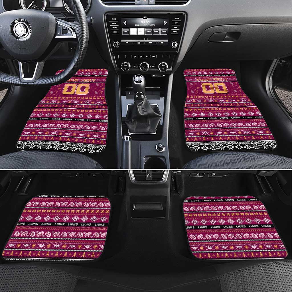 Lions Football Xmas Car Mats Australia AFL Mascot