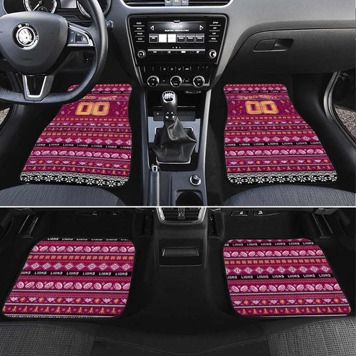 Lions Football Xmas Car Mats Australia AFL Mascot