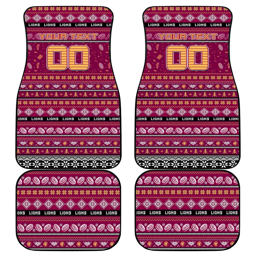 Lions Football Xmas Car Mats Australia AFL Mascot