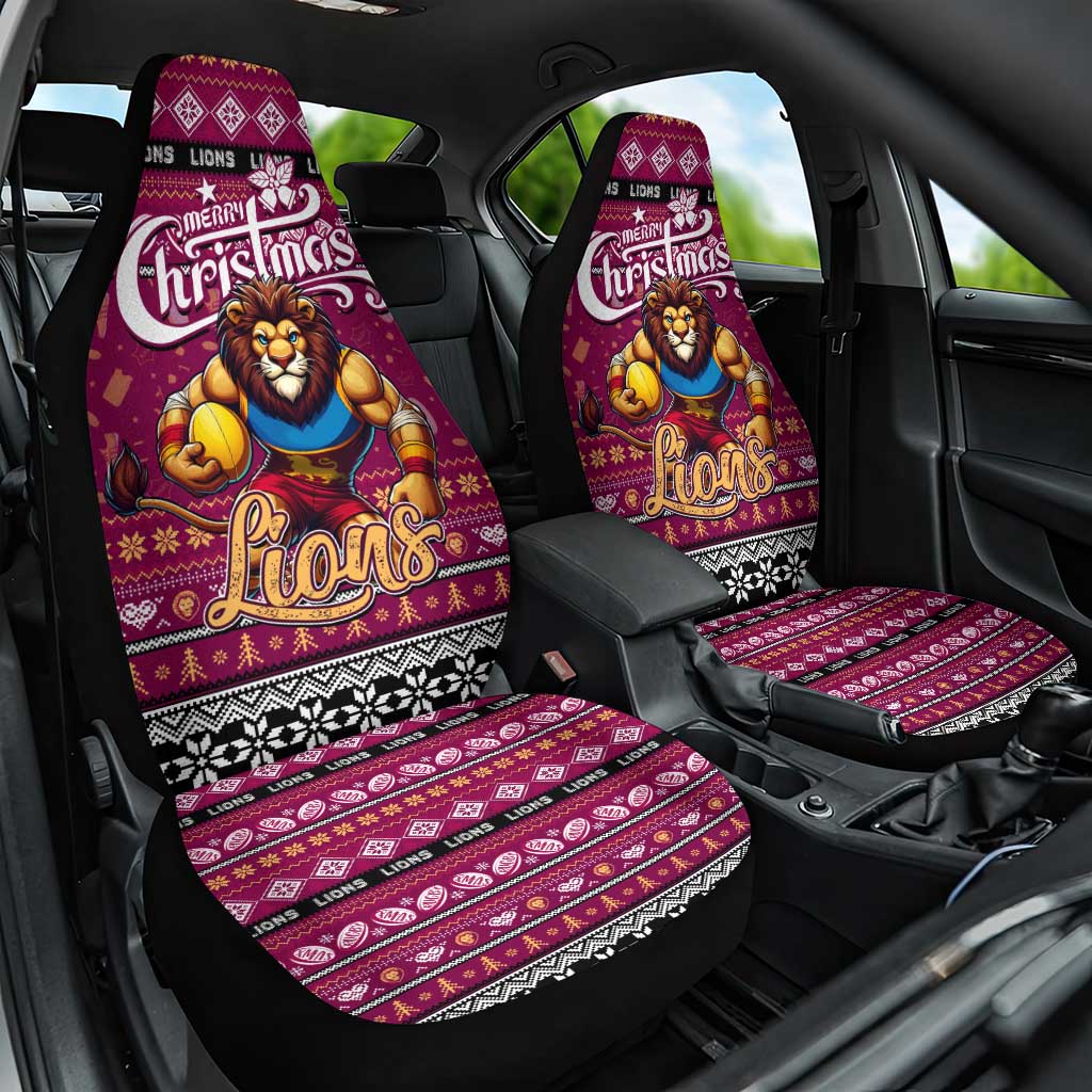 Lions Football Xmas Car Seat Cover Australia AFL Mascot