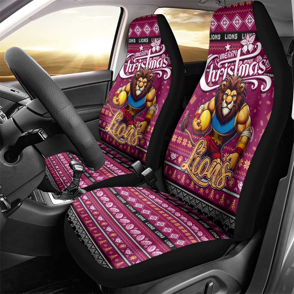 Lions Football Xmas Car Seat Cover Australia AFL Mascot