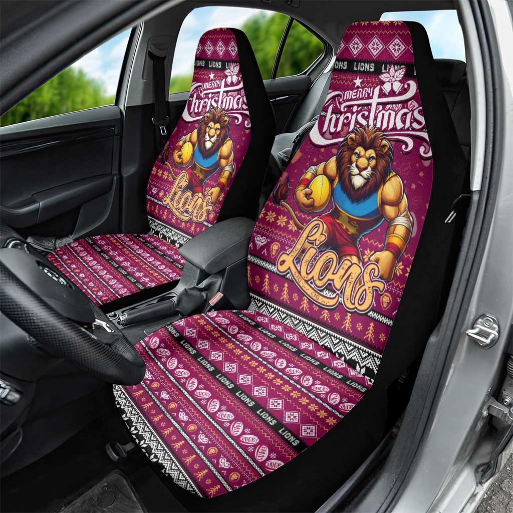 Lions Football Xmas Car Seat Cover Australia AFL Mascot