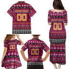 Personalized Lions Rugby Xmas Family Matching Puletasi and Hawaiian Shirt Australia AFL Mascot