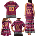 Personalized Lions Rugby Xmas Family Matching Tank Maxi Dress and Hawaiian Shirt Australia AFL Mascot