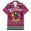 Personalized Lions Rugby Xmas Hawaiian Shirt Australia AFL Mascot
