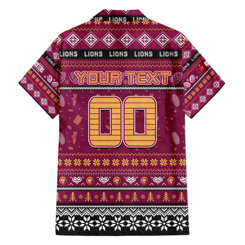 Personalized Lions Rugby Xmas Hawaiian Shirt Australia AFL Mascot