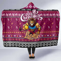 Lions Football Xmas Hooded Blanket Australia AFL Mascot