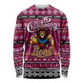 Personalized Lions Rugby Xmas Long Sleeve Shirt Australia AFL Mascot