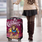 Lions Football Xmas Luggage Cover Australia AFL Mascot