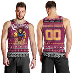 Personalized Lions Rugby Xmas Men Tank Top Australia AFL Mascot