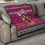 Lions Football Xmas Quilt Australia AFL Mascot