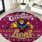 Lions Football Xmas Round Carpet Australia AFL Mascot