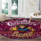 Lions Football Xmas Round Carpet Australia AFL Mascot
