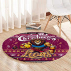 Lions Football Xmas Round Carpet Australia AFL Mascot
