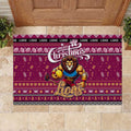Lions Football Xmas Rubber Doormat Australia AFL Mascot
