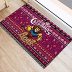 Lions Football Xmas Rubber Doormat Australia AFL Mascot