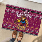 Lions Football Xmas Rubber Doormat Australia AFL Mascot