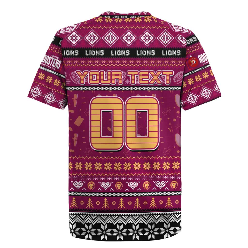 Personalized Lions Rugby Xmas Rugby Jersey Australia AFL Mascot