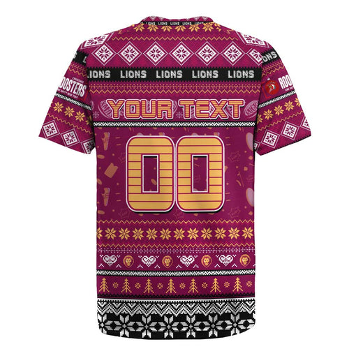 Personalized Lions Rugby Xmas Rugby Jersey Australia AFL Mascot