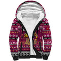 Personalized Lions Rugby Xmas Sherpa Hoodie Australia AFL Mascot
