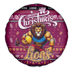 Lions Football Xmas Spare Tire Cover Australia AFL Mascot